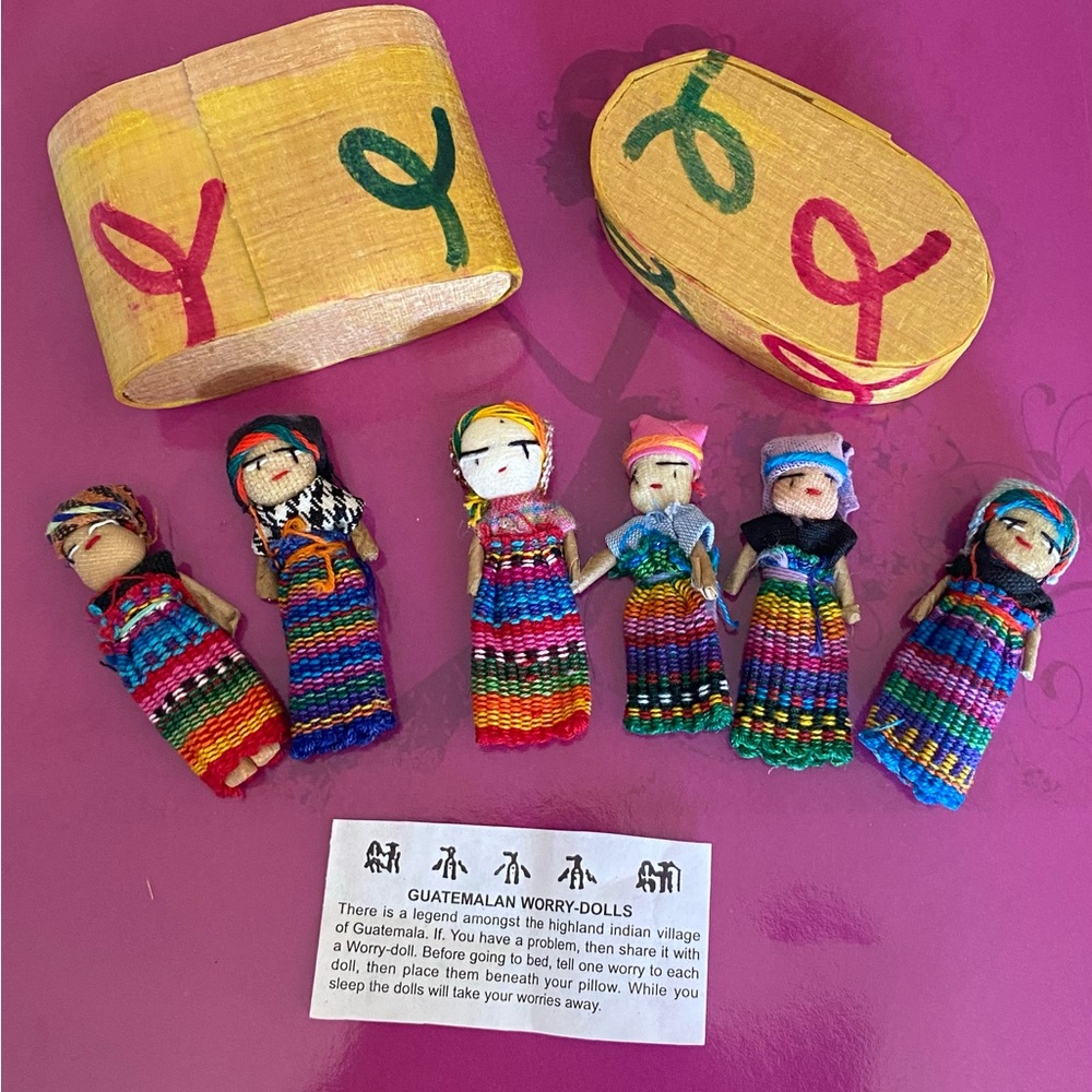 Colorful Guatemalan Worry Dolls Set